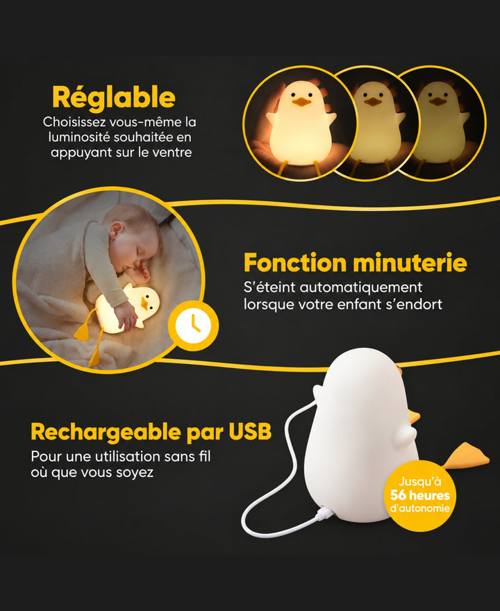 LumiLéa – Veilleuse LED douce et dimmable pour enfant