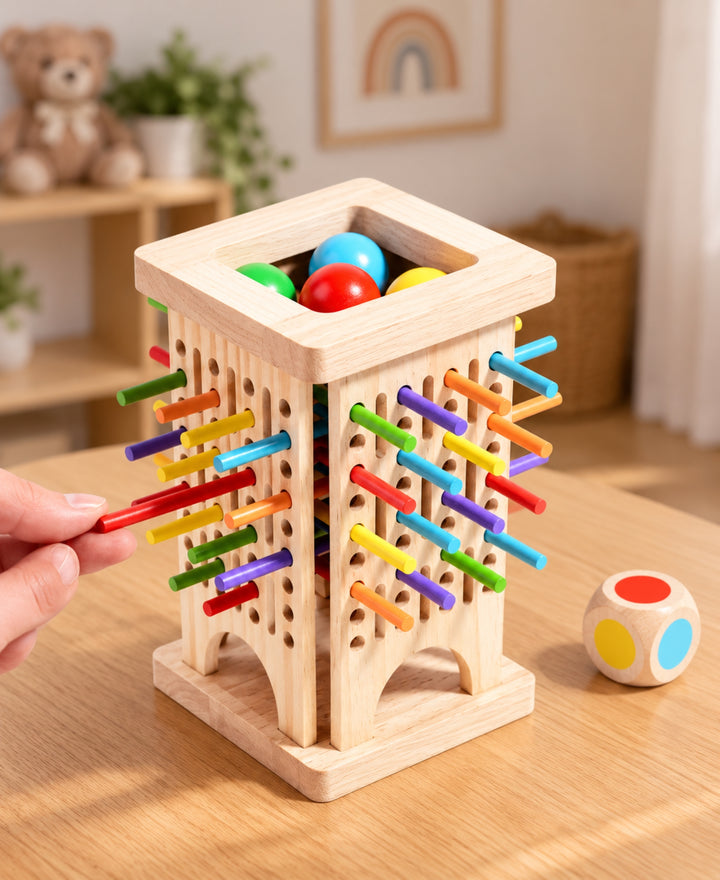 PetitPique – Jeu de bâtonnets en bois éducatif