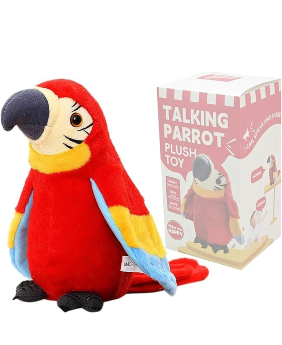 Papillou – Peluche perroquet parlante interactive pour enfan