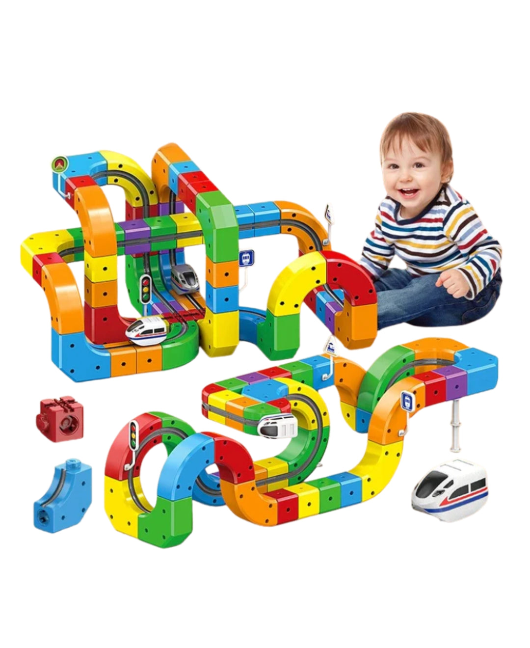 Tracki - Circuit de train 3D à construire et jeu STEM