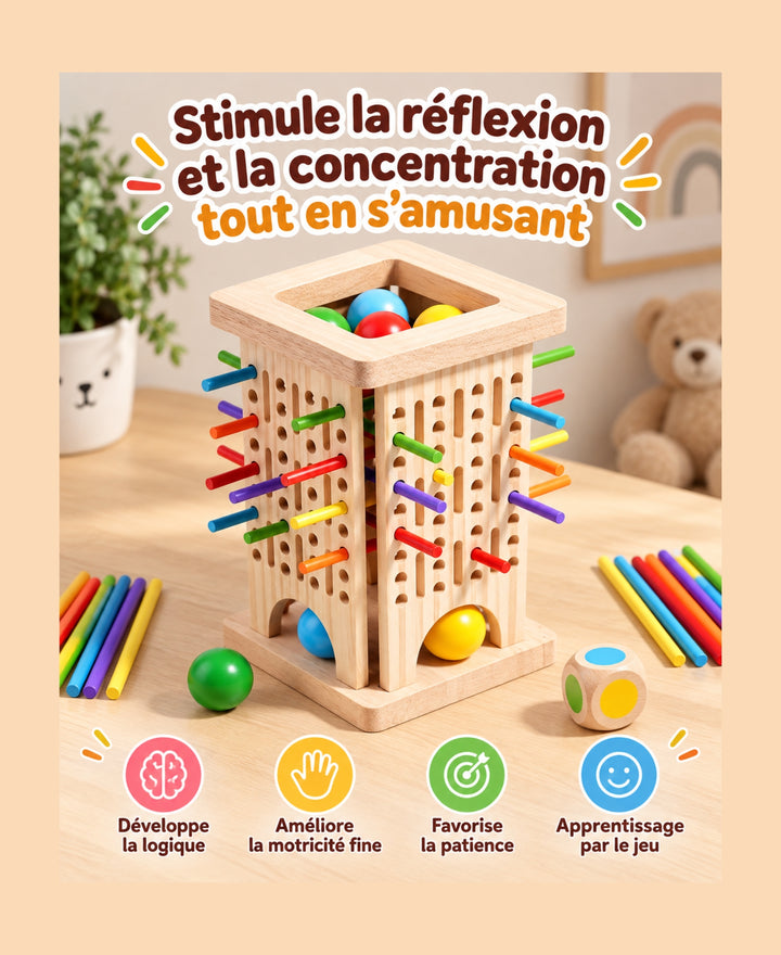 PetitPique – Jeu de bâtonnets en bois éducatif