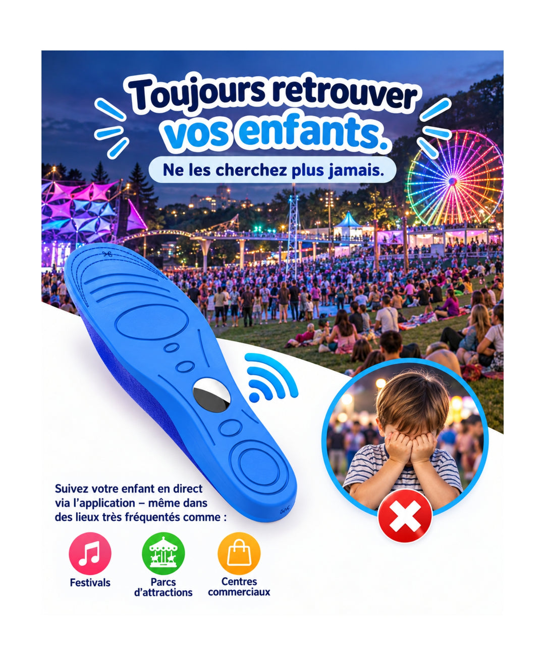 PetitTrace – Semelle connectée avec traceur GPS pour enfant