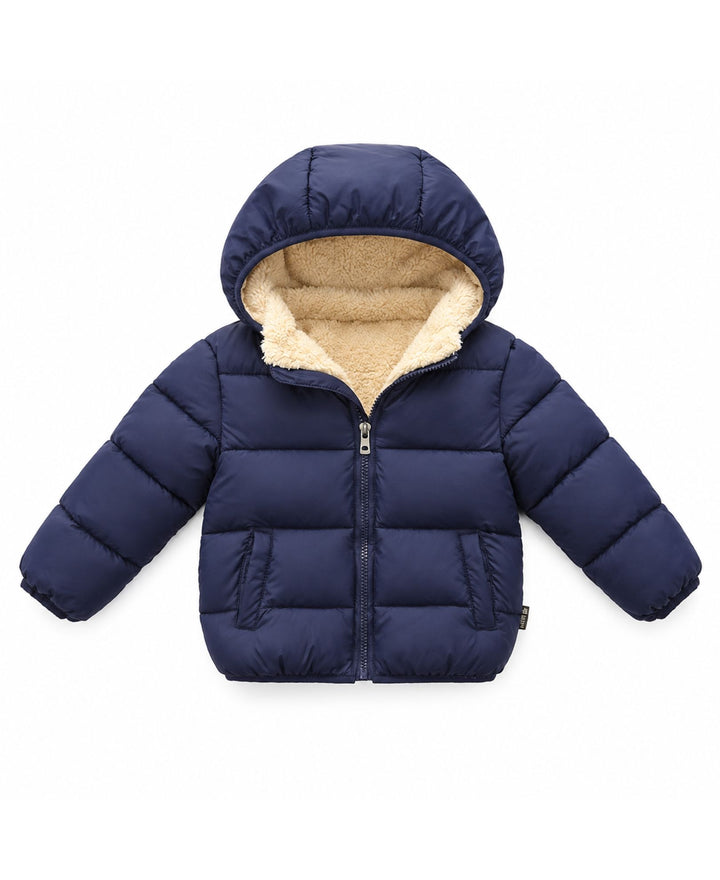 Veste matelassée à capuche doublure effet mouton
