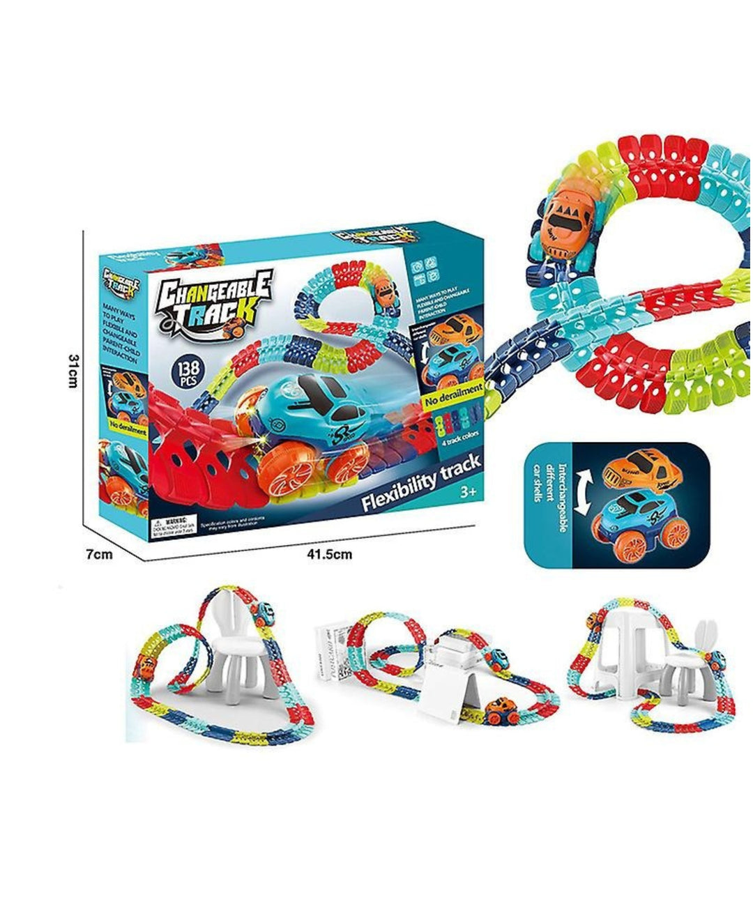 RaceFlex - Circuit de course flexible avec voiture
