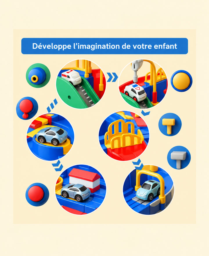 CarAventure - Jeu de parcours automobile éducatif avec défis pour enfant