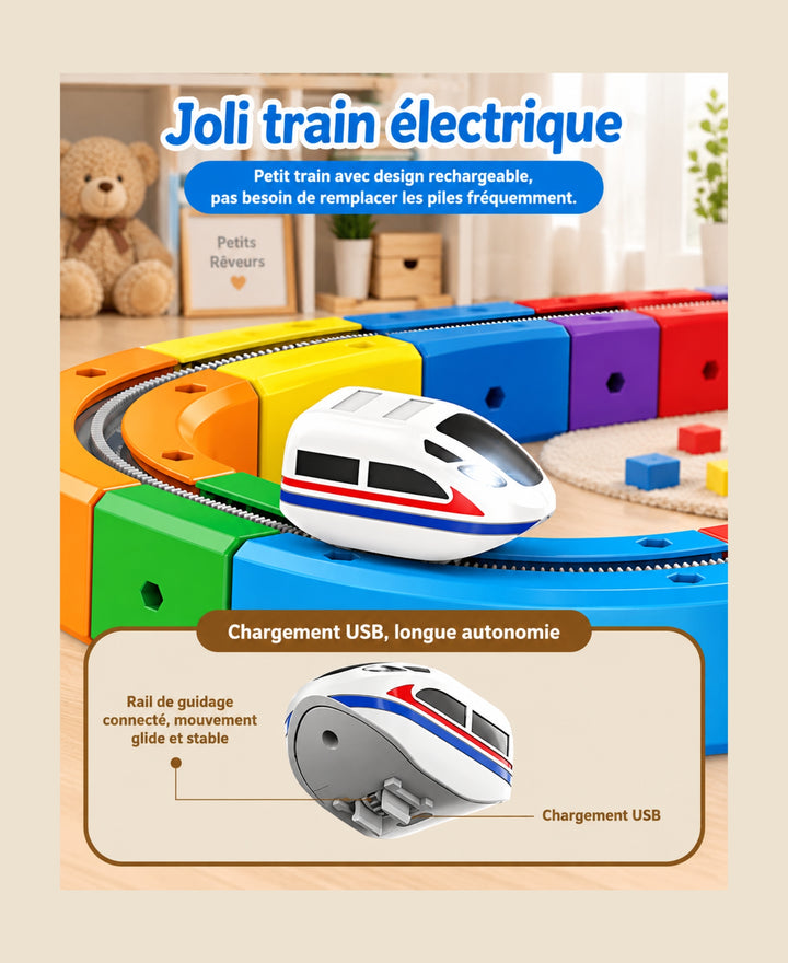 Tracki - Circuit de train 3D à construire et jeu STEM