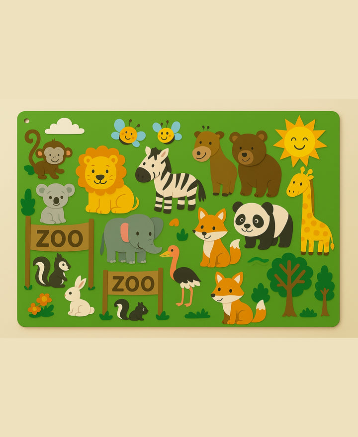 AniBoard - Tableau en feutrine éducatif et réutilisable pour enfants