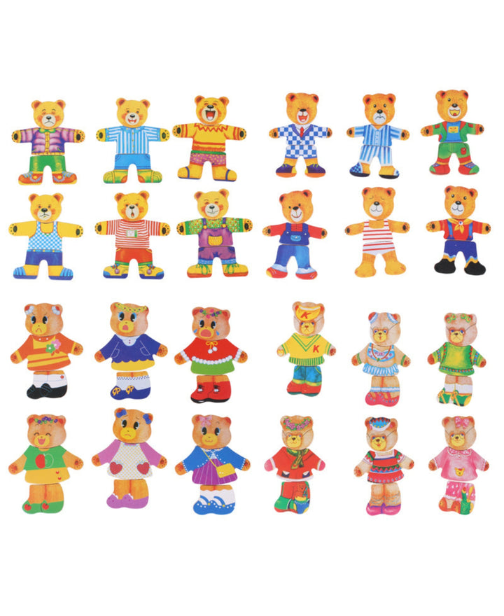 Boris - Puzzle en bois à habiller avec vêtements interchangeables