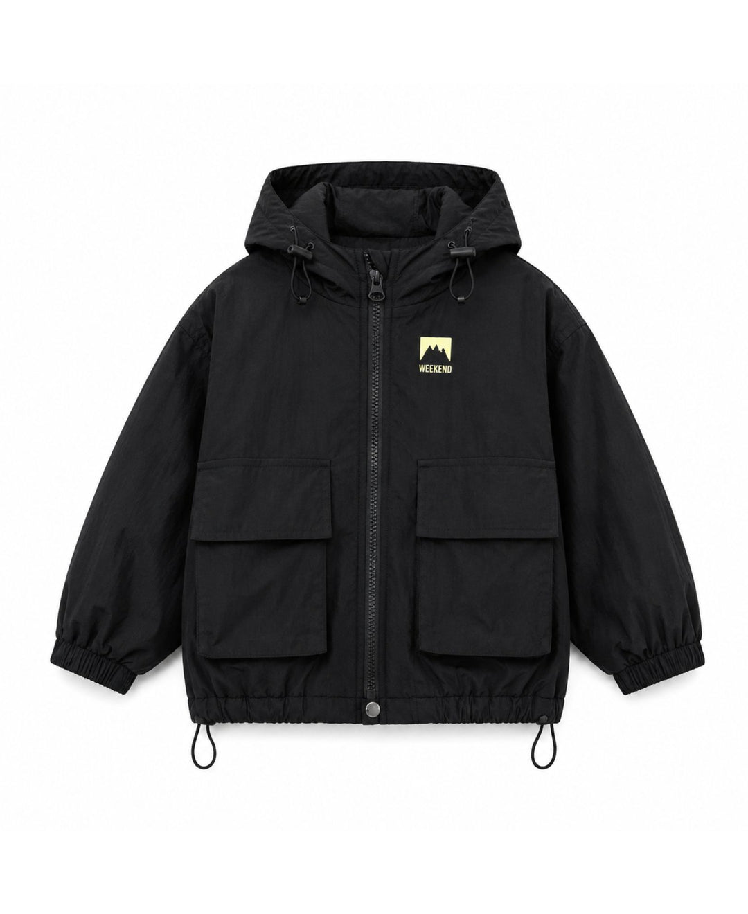 Veste garçon à capuche zippée poches cordons
