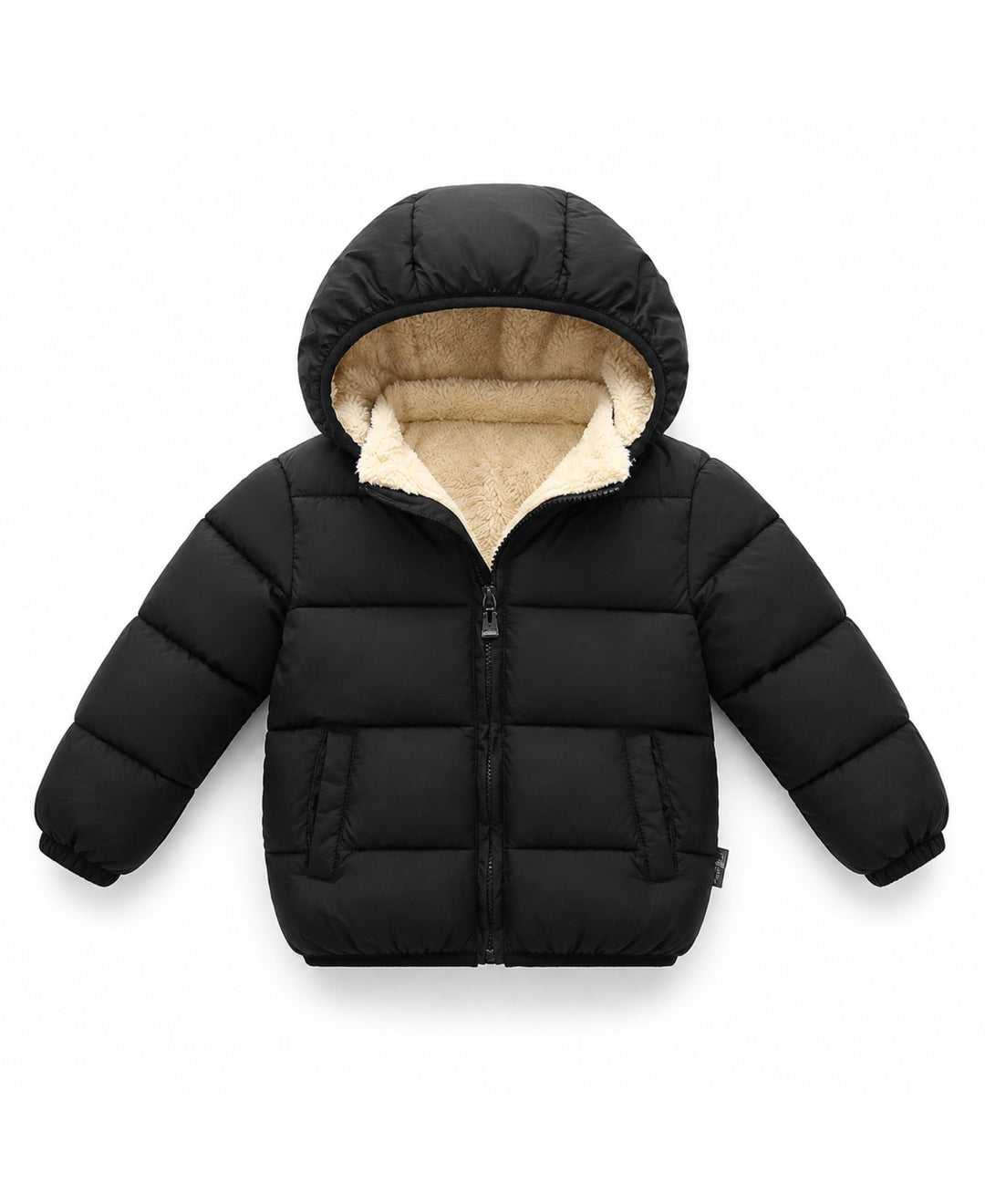 Veste matelassée à capuche doublure effet mouton