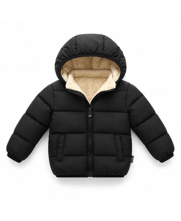 Veste matelassée à capuche doublure effet mouton
