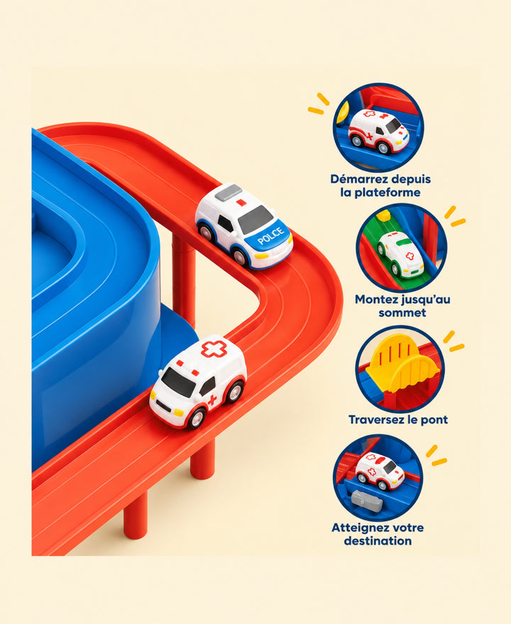CarAventure - Jeu de parcours automobile éducatif avec défis pour enfant