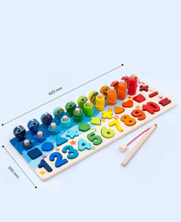MontessoriBois - Jeu éducatif en bois avec chiffres formes et lettres