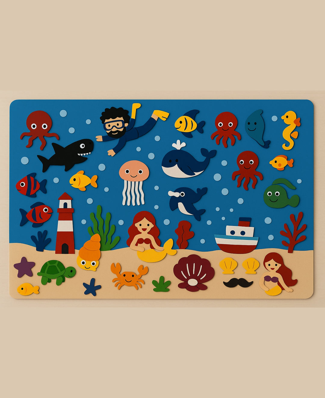 AniBoard - Tableau en feutrine éducatif et réutilisable pour enfants
