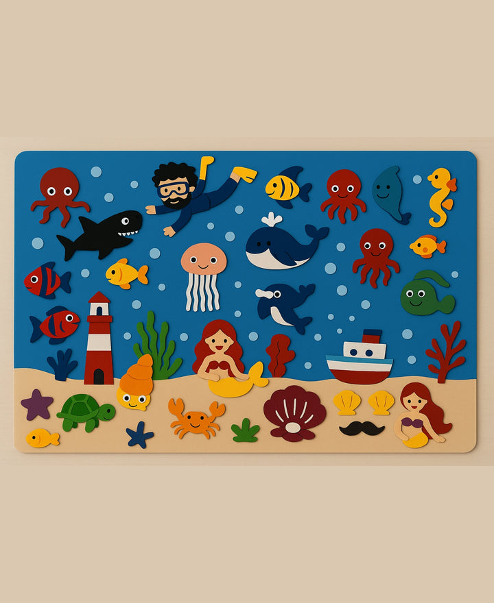 AniBoard - Tableau en feutrine éducatif et réutilisable pour enfants