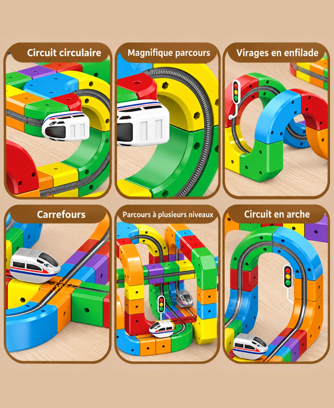Tracki - Circuit de train 3D à construire et jeu STEM