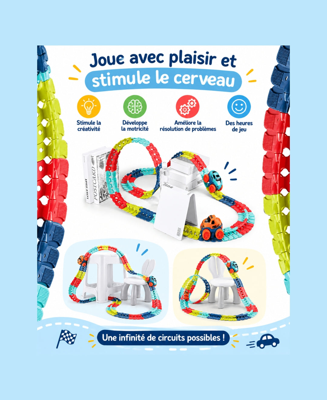 RaceFlex - Circuit de course flexible avec voiture