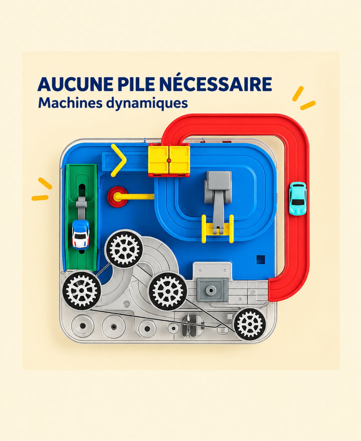 CarAventure - Jeu de parcours automobile éducatif avec défis pour enfant