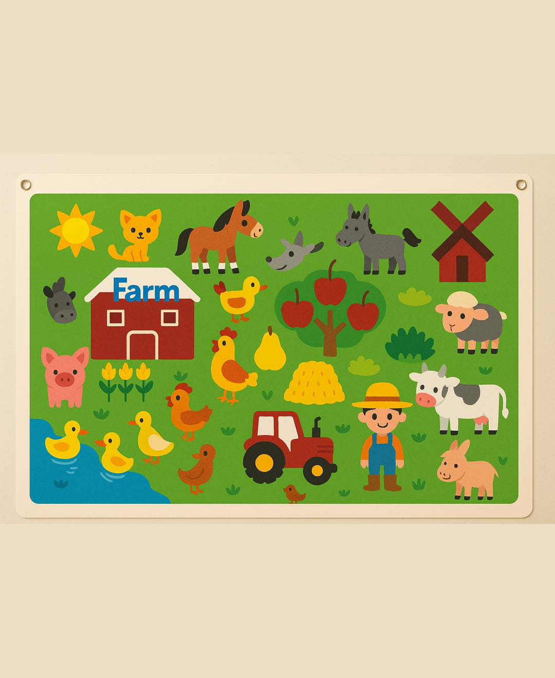 AniBoard - Tableau en feutrine éducatif et réutilisable pour enfants
