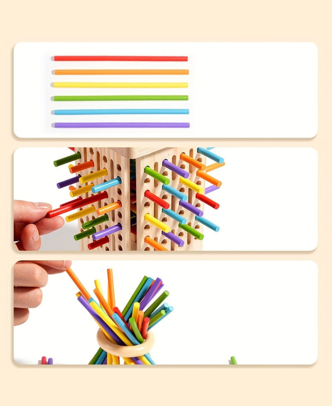PetitPique – Jeu de bâtonnets en bois éducatif