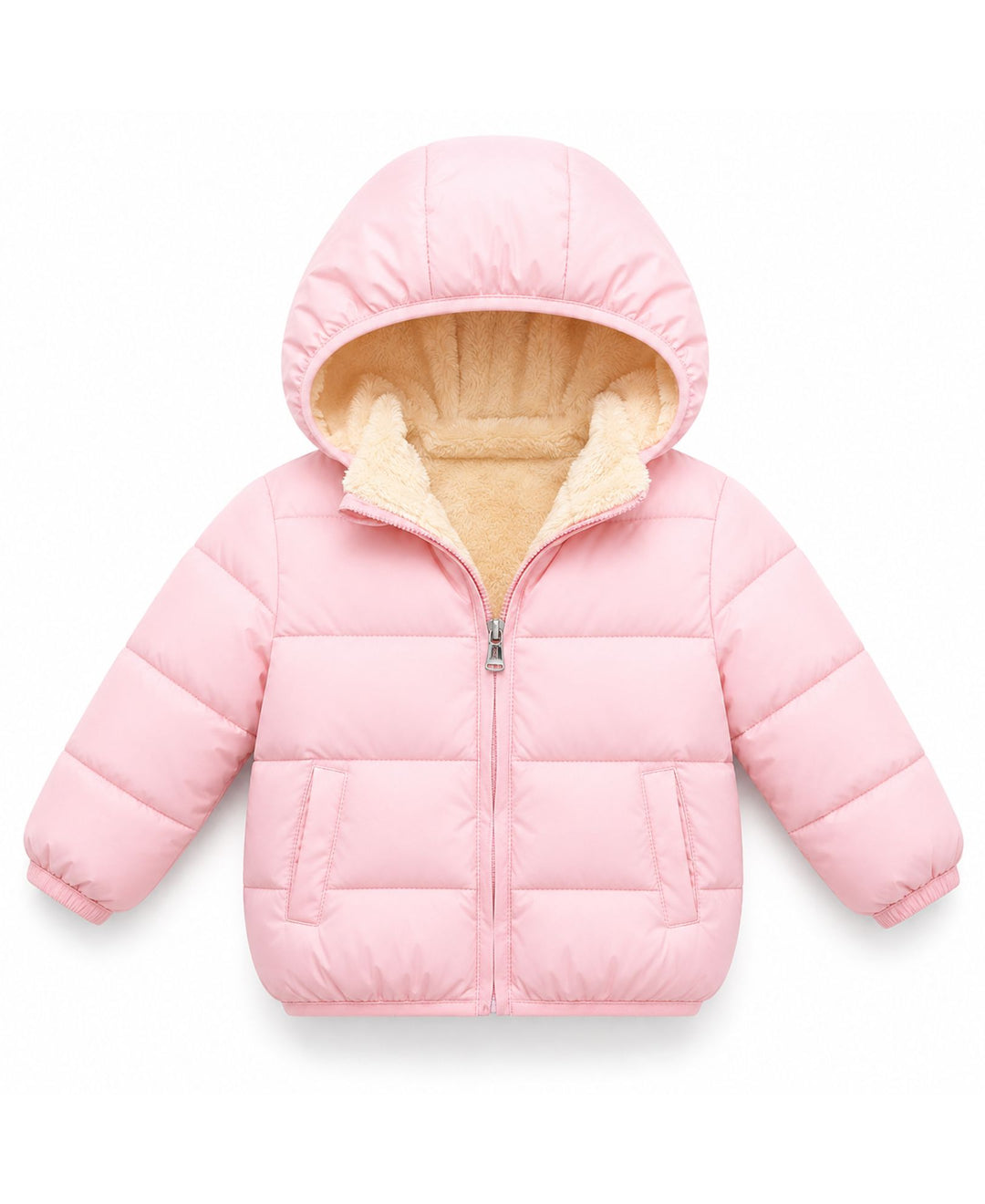 Veste matelassée à capuche doublure effet mouton