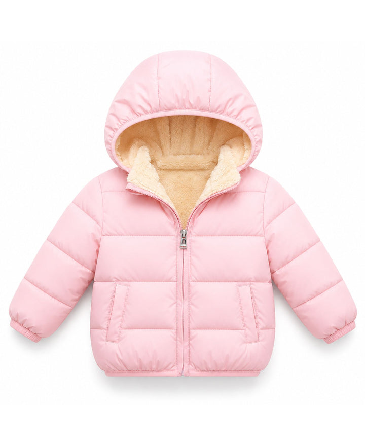 Veste matelassée à capuche doublure effet mouton