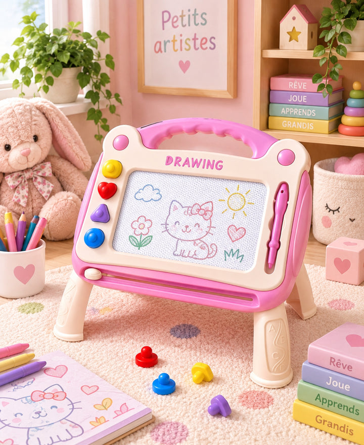 MagniDessin - Tableau magnétique réutilisable pour dessiner et apprendre
