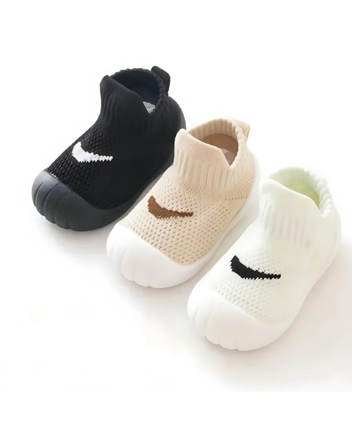 Chaussons chaussettes bébé en maille semelle épaisse