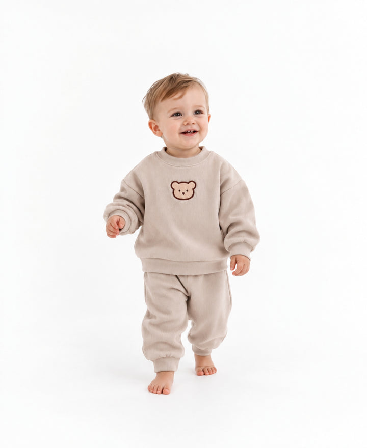 Ensemble bébé 2 pièces sweat et pantalon motif ours