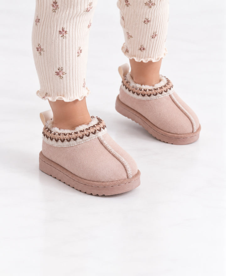 Bottines bébé fourrées effet suédé semelle antidérapante