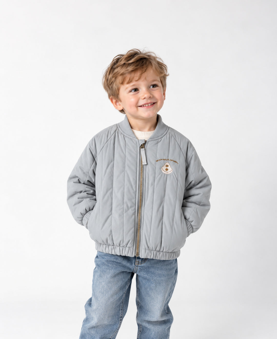 Veste matelassée bébé enfant chaude zippée col montant