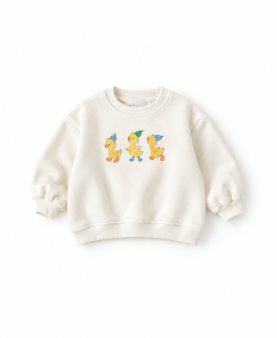 Sweatshirt enfant motif canetons manches longues
