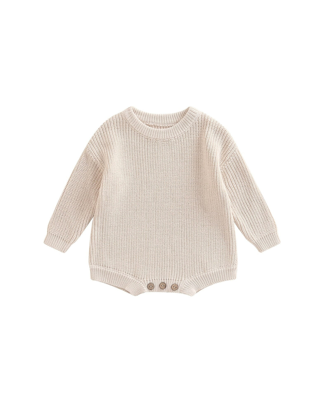 Body bébé en maille tricotée manches longues à boutons