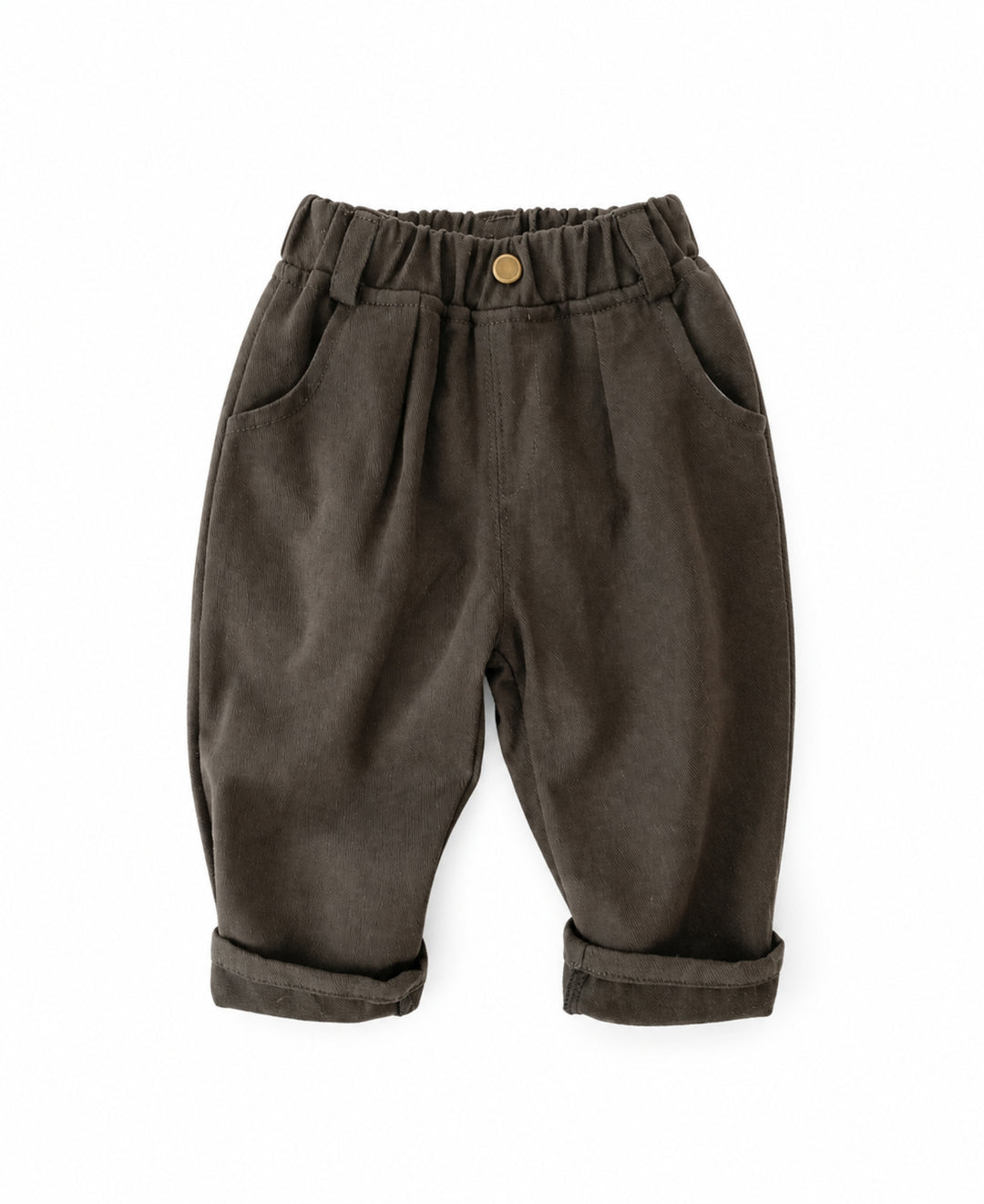 Pantalon enfant taille élastique coupe droite poches