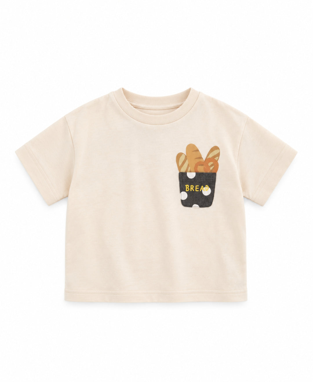 T-shirt enfant imprimé café pain frites manches courtes col rond