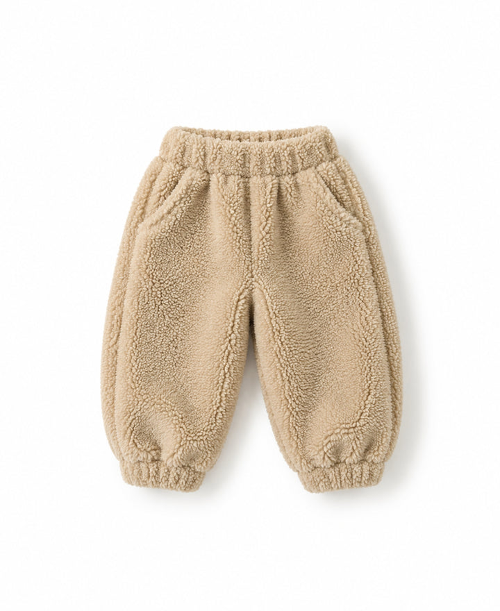 Pantalon polaire enfant coupe ample taille élastique poches