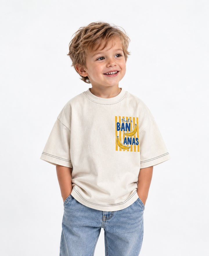 T-shirt enfant imprimé bananes coupe ample