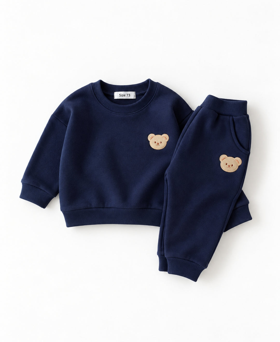 Ensemble bébé et enfant 2 pièces sweat pantalon motif ours