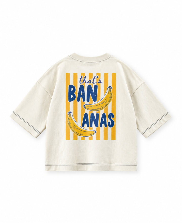 T-shirt enfant imprimé bananes coupe ample