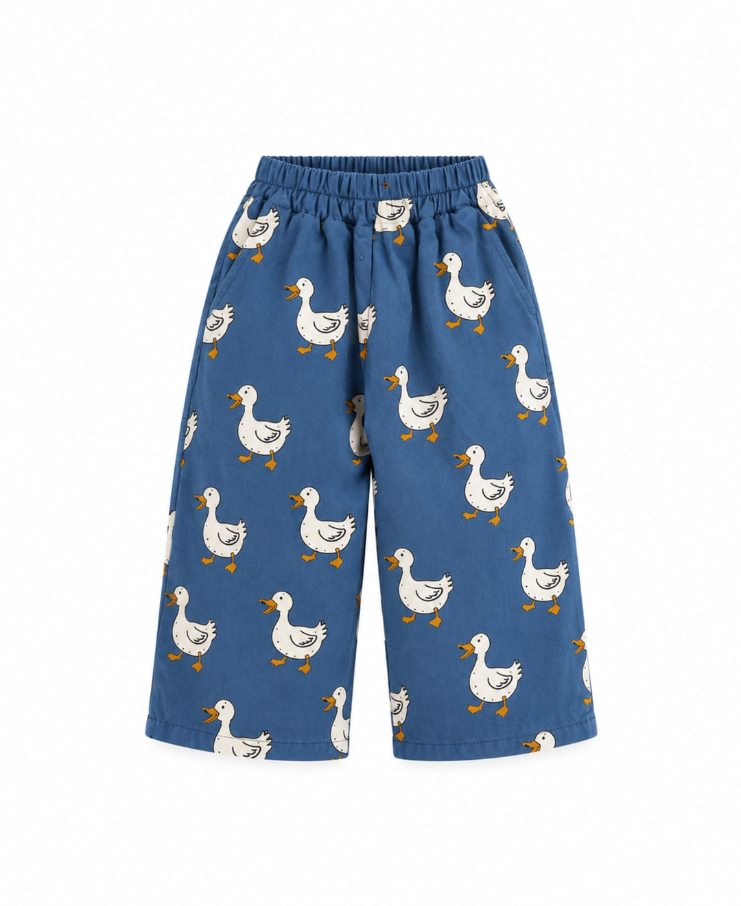 Pantalon enfant large imprimé oies taille élastique poches