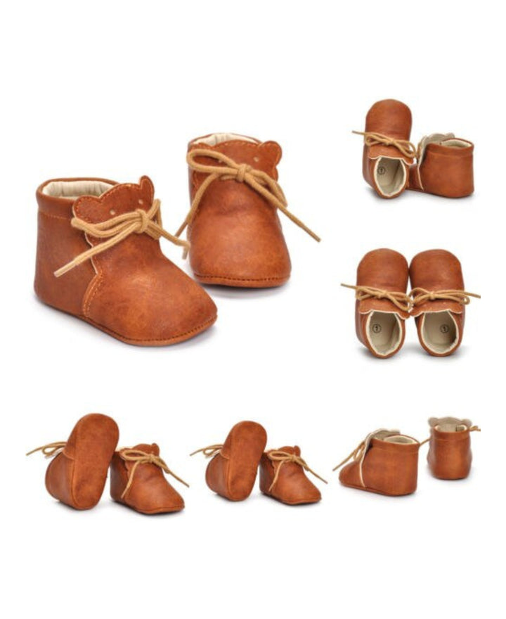 Chaussures bébé montantes style rétro à lacets