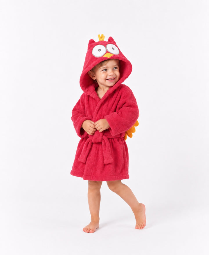 Peignoir enfant à capuche doux avec ceinture