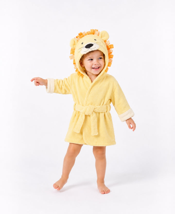 Peignoir enfant à capuche doux avec ceinture