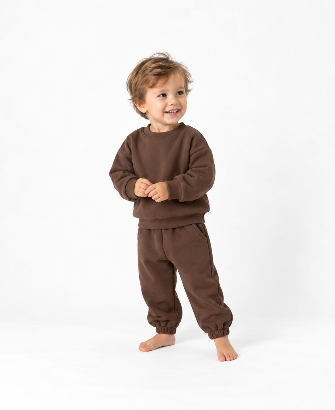 Ensemble jogging enfant sweat col rond pantalon assorti