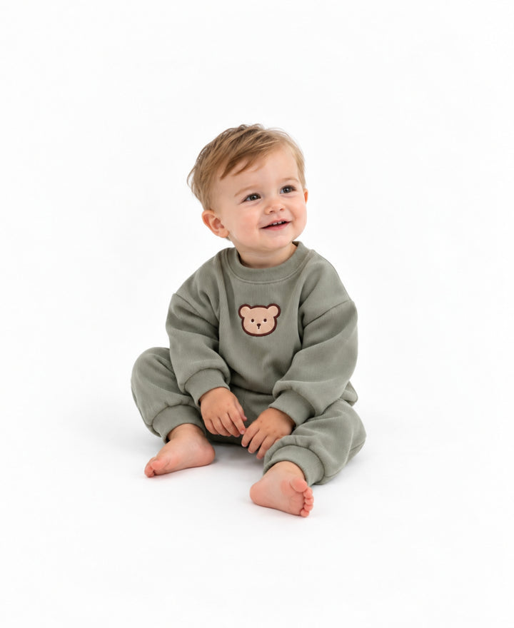 Ensemble bébé 2 pièces sweat et pantalon motif ours