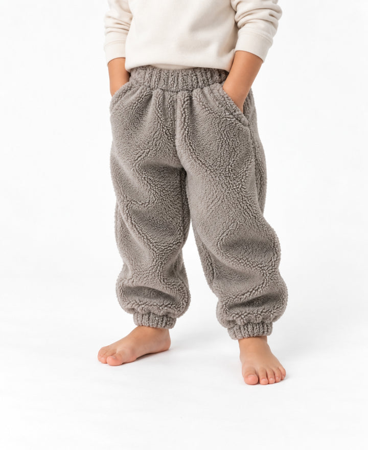 Pantalon polaire enfant coupe ample taille élastique poches