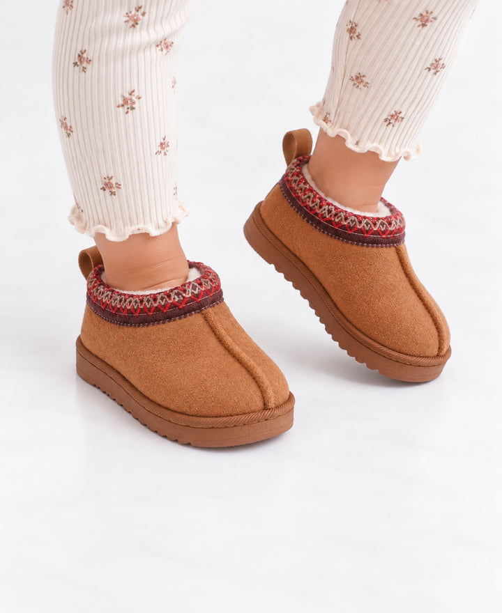 Bottines bébé fourrées effet suédé semelle antidérapante