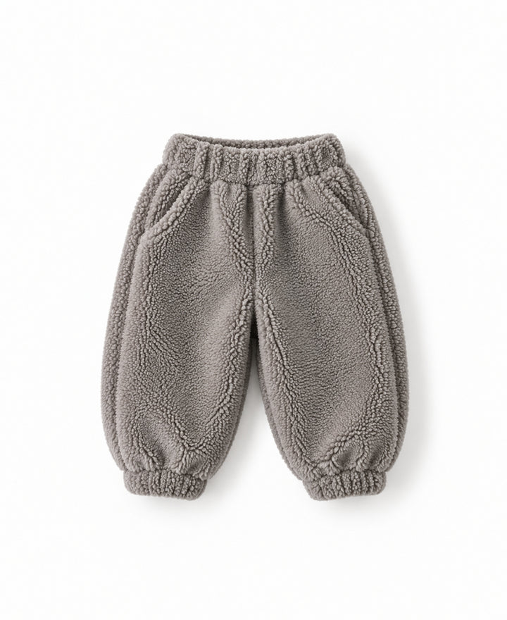 Pantalon polaire enfant coupe ample taille élastique poches