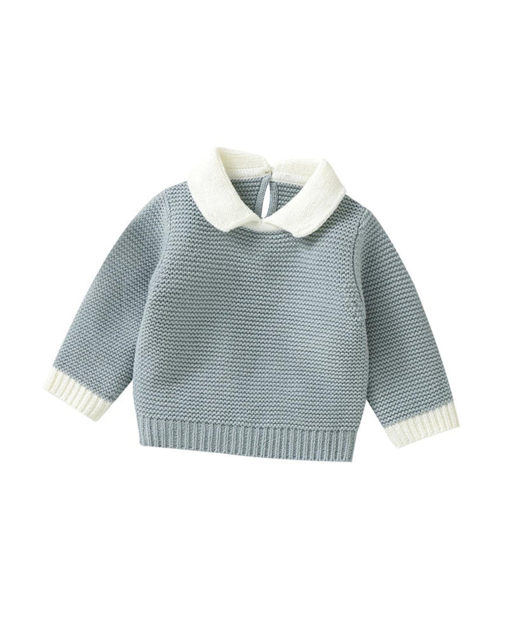Pull enfant tricot col Claudine manches longues maille texturée