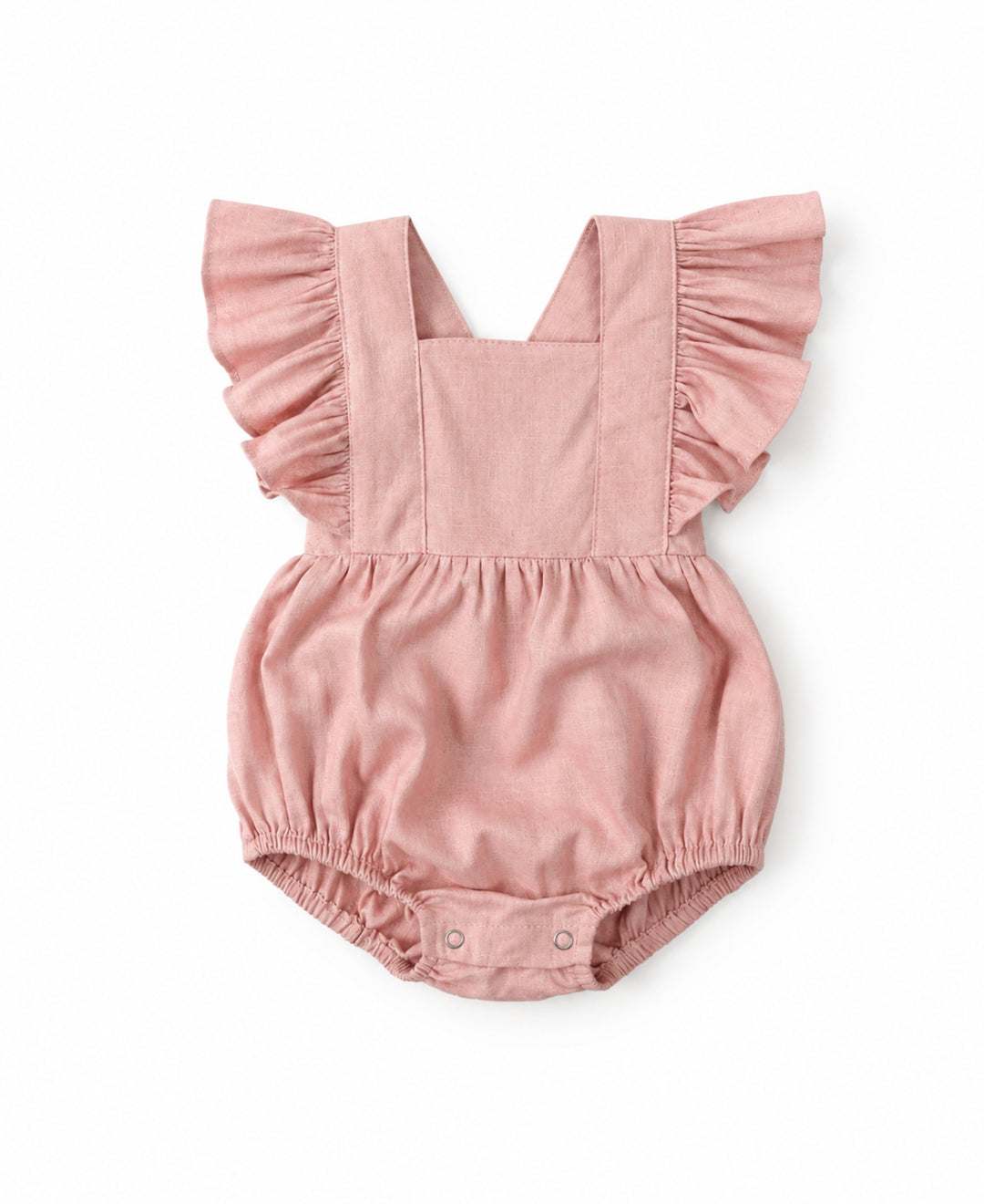 Barboteuse bébé fille bretelles à volants